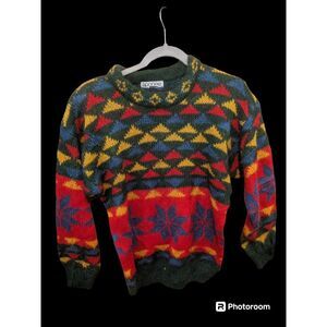 vintage mohair Blend sweater - Multicolor Size Medium Women's HOLE On Sleeve